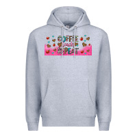 Heather Grey coffee teach repeat teacher libbey glass Premium Hoodie - HRA Design Shop