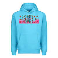 Ocean Blue coffee teach repeat teacher libbey glass Premium Hoodie - HRA Design Shop