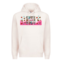 Pale Pink coffee teach repeat teacher libbey glass Premium Hoodie - HRA Design Shop