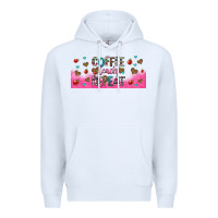 White coffee teach repeat teacher libbey glass Premium Hoodie - HRA Design Shop