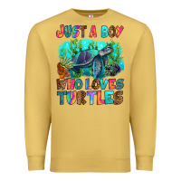 Antique Gold just a boy who loves turtles Premium Sweatshirt - RanaPortraitStore