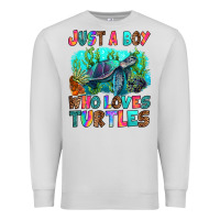 Dove Grey just a boy who loves turtles Premium Sweatshirt - RanaPortraitStore