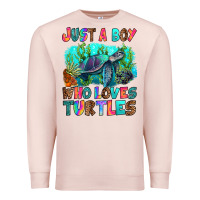 Pale Pink just a boy who loves turtles Premium Sweatshirt - RanaPortraitStore