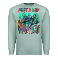 Seafoam just a boy who loves turtles Premium Sweatshirt - RanaPortraitStore