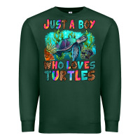 Sports Green just a boy who loves turtles Premium Sweatshirt - RanaPortraitStore