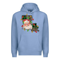 Colony Blue Louisiana map christmas santa Premium Hoodie - FaDigitalArtStudio