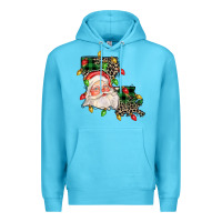 Ocean Blue Louisiana map christmas santa Premium Hoodie - FaDigitalArtStudio