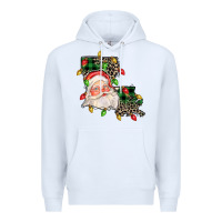 White Louisiana map christmas santa Premium Hoodie - FaDigitalArtStudio