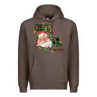 Coffee Louisiana map christmas santa Premium Hoodie - FaDigitalArtStudio