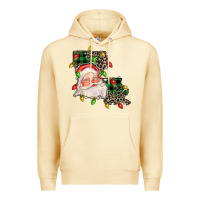 Pina Colada Louisiana map christmas santa Premium Hoodie - FaDigitalArtStudio