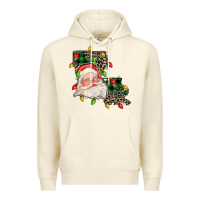 Sandshell Louisiana map christmas santa Premium Hoodie - FaDigitalArtStudio