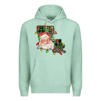 Seafoam Louisiana map christmas santa Premium Hoodie - FaDigitalArtStudio