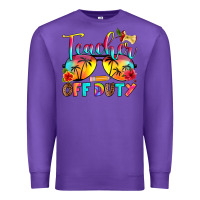 Purple teacher off duty Premium Sweatshirt - RanaPortraitStore