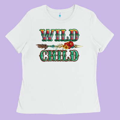 Wild Chıld Serape Sunflower And Gemstone With Arrow Ladies Tee Designed By Artiststas
