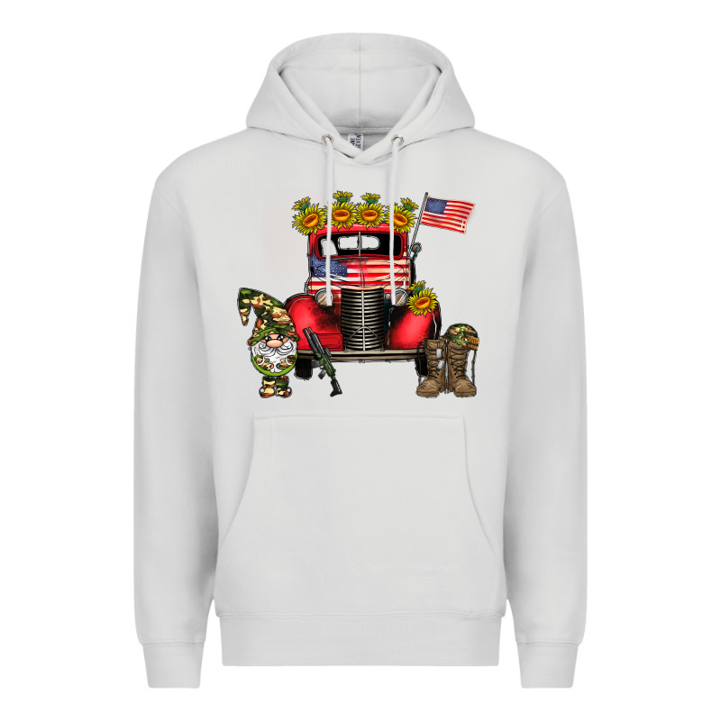 America Soldier Truck Premium Hoodie by CowhideDigitalArt | Teevron