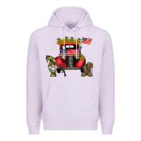 Lilac america soldier truck Premium Hoodie - CowhideDigitalArt