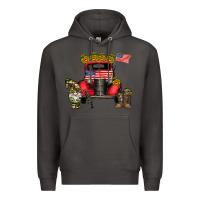 Smoke america soldier truck Premium Hoodie - CowhideDigitalArt