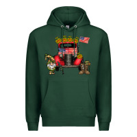 Sports Green america soldier truck Premium Hoodie - CowhideDigitalArt