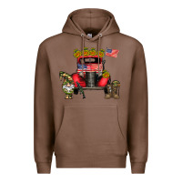 Chestnut america soldier truck Premium Hoodie - CowhideDigitalArt