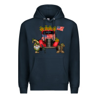 Navy america soldier truck Premium Hoodie - CowhideDigitalArt
