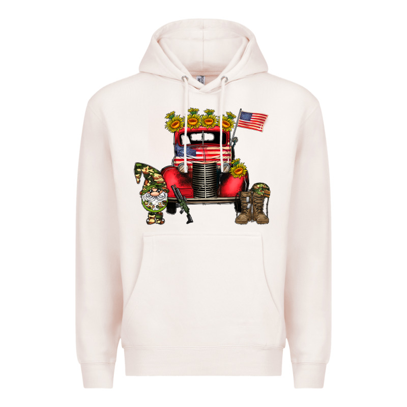 America Soldier Truck Premium Hoodie by CowhideDigitalArt | Teevron