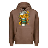 Chestnut Mama Needs Coffee Cup Premium Hoodie - FaDigitalArtStudio