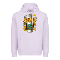 Lilac Mama Needs Coffee Cup Premium Hoodie - FaDigitalArtStudio