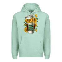 Seafoam Mama Needs Coffee Cup Premium Hoodie - FaDigitalArtStudio