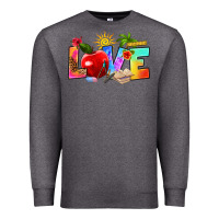 Charcoal Heather love teacher summer Premium Sweatshirt - RanaPortraitStore