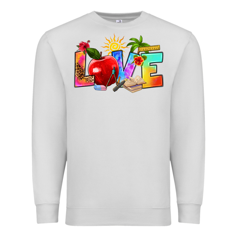 Love Teacher Summer Premium Sweatshirt by RanaPortraitStore | Teevron