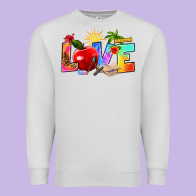 Premium Sweatshirt love teacher summer