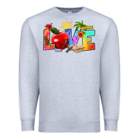 Heather Grey love teacher summer Premium Sweatshirt - RanaPortraitStore