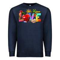 Navy love teacher summer Premium Sweatshirt - RanaPortraitStore