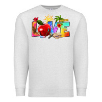 Oatmeal Heather love teacher summer Premium Sweatshirt - RanaPortraitStore
