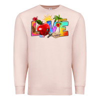 Pale Pink love teacher summer Premium Sweatshirt - RanaPortraitStore