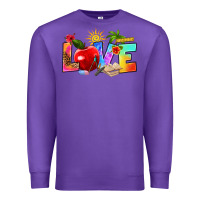 Purple love teacher summer Premium Sweatshirt - RanaPortraitStore