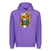 Purple Mama Needs Coffee Cup Premium Hoodie - FaDigitalArtStudio