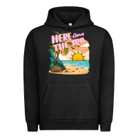 Pigment Black here comes the sun Urban Hoodie - JahusDesignShop