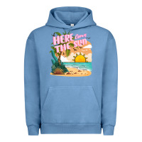 Pigment Pebble Blue here comes the sun Urban Hoodie - JahusDesignShop