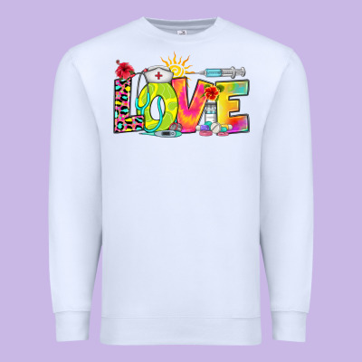 Premium Sweatshirt love nurse summer