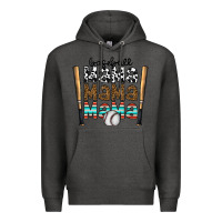Charcoal Heather baseball mama mama mama Premium Hoodie - CowhideDigitalArt
