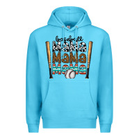Ocean Blue baseball mama mama mama Premium Hoodie - CowhideDigitalArt