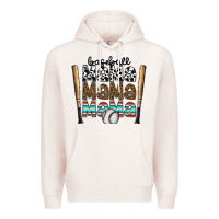 Pale Pink baseball mama mama mama Premium Hoodie - CowhideDigitalArt