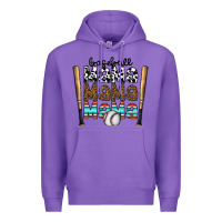Purple baseball mama mama mama Premium Hoodie - CowhideDigitalArt