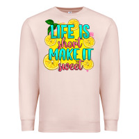 Pale Pink life is  make it sweet Premium Sweatshirt - RanaPortraitStore