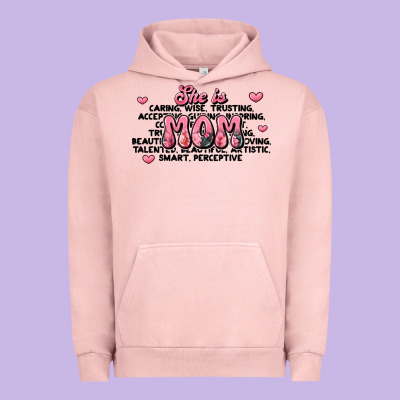 She Is Mom Compliment Words Urban Hoodie Designed By Jahusdesignshop