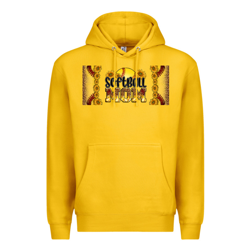 Leopard Softball Mom 16oz Libbey Glass Premium Hoodie by HRA Design Shop | Teevron