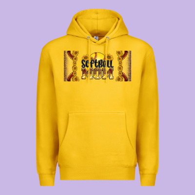 Leopard Softball Mom 16oz Libbey Glass Premium Hoodie Designed By Hra Design Shop