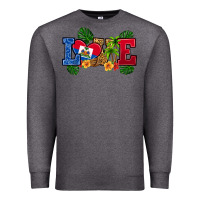 Charcoal Heather love haitian republic Premium Sweatshirt - RanaPortraitStore
