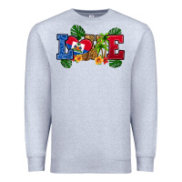 Heather Grey love haitian republic Premium Sweatshirt - RanaPortraitStore